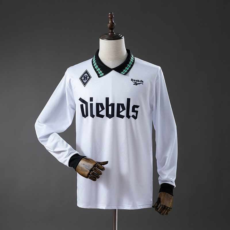 Wanban Borussia Monchengladbach 95 96 Home Long-Sleeve Retro Jersey S-Xxl