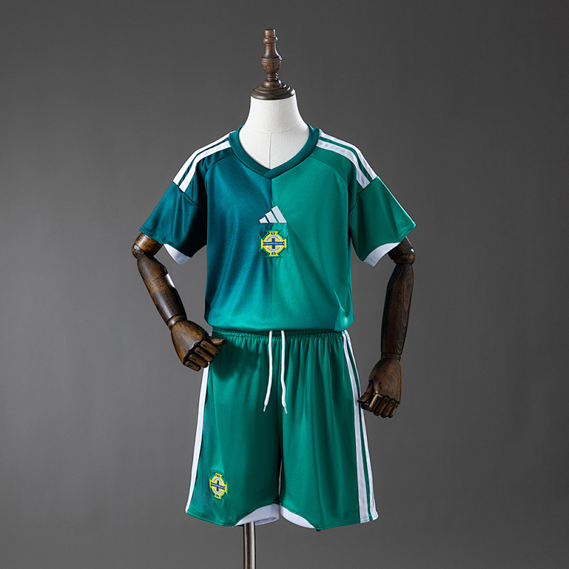 Wanban-Northern Ireland Home Kids Kit Jersey Size 16-28