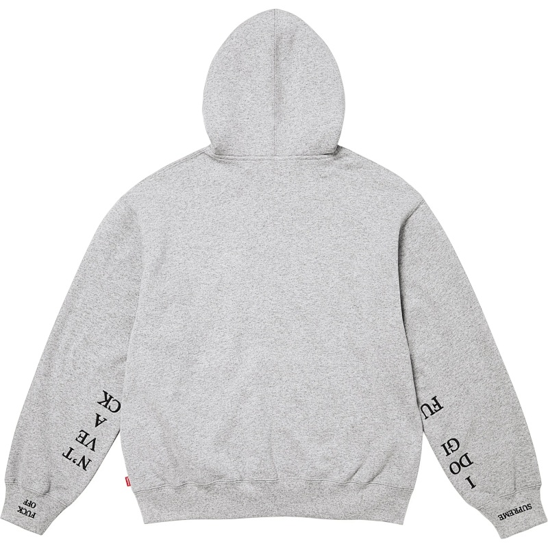 Supreme RR- Sup Idgaf Zip Up Hooded Sweatshirt S-Xl