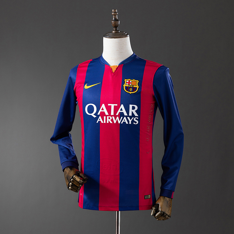Wanban-Barcelona 15 Home Long Sleeve Retro Jersey S-Xxl
