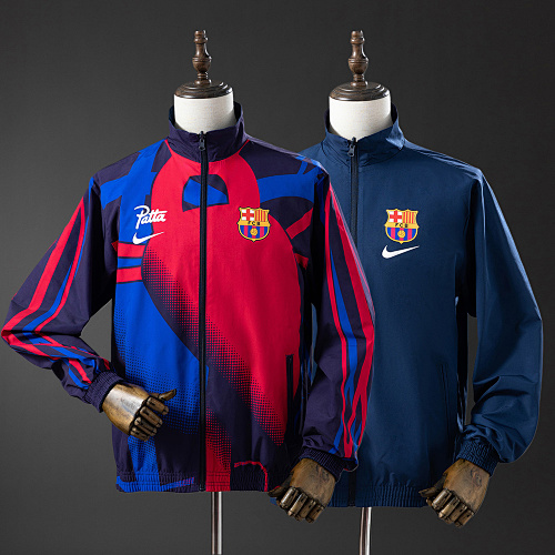 Wanban-Barcelona Reversible Jacket Windbreaker - Red & Navy S-Xxl