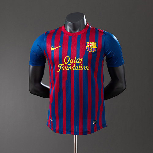 Wanban-Barcelona 11 12 Home Player Version Retro Jersey S-3XL