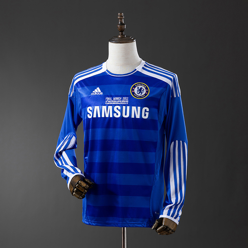 Wanban-Chelsea 12 Home Uefa Champions League Long Sleeve Retro Jersey S-Xxl