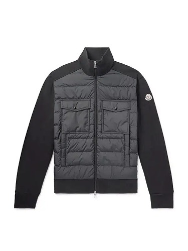 Jms-padded Quilted Shell And Cotton-jersey Down Jacket
