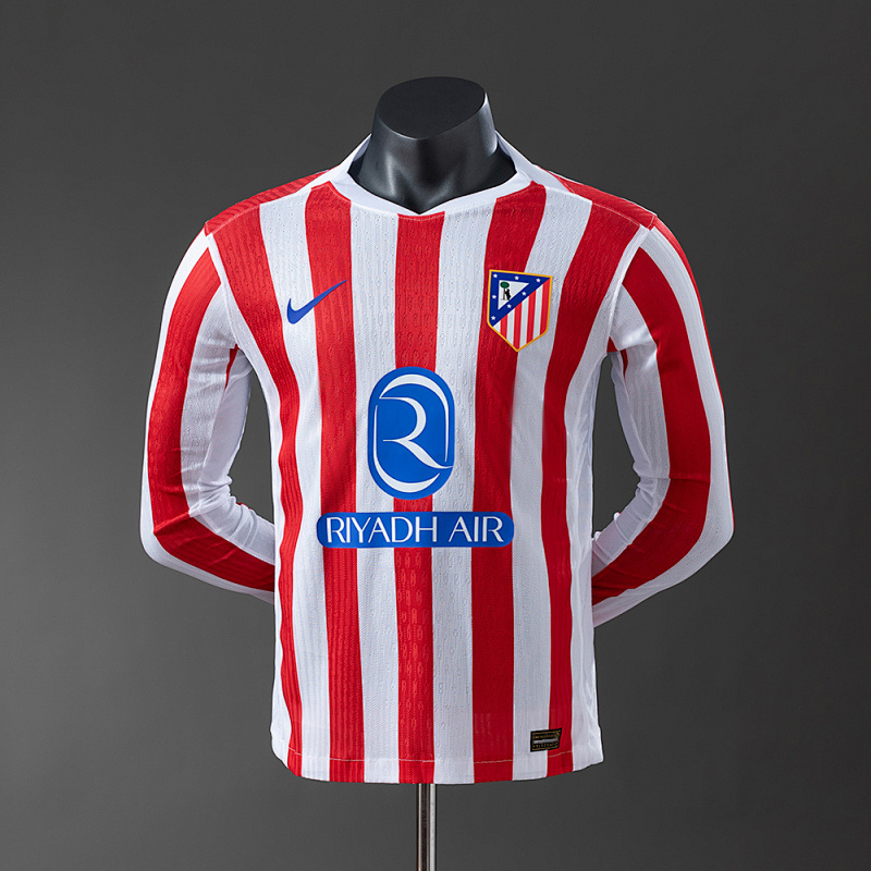 Wanban-25 26 Player Long Sleeve Atletico Madrid Home Jersey S-3XL