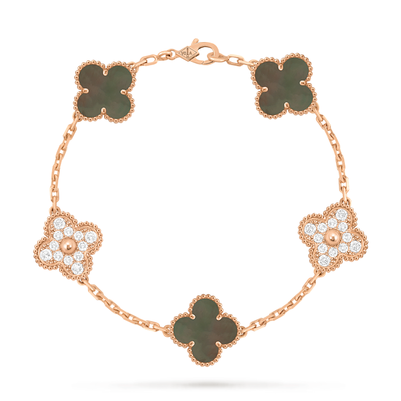 JG-VCARP2R100 Vintage Alhambra Bracelet 5 Motifs