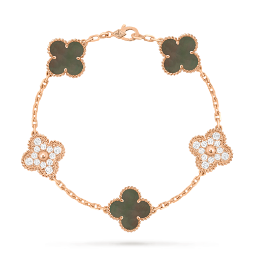 JG-VCARP2R100 Vintage Alhambra Bracelet 5 Motifs
