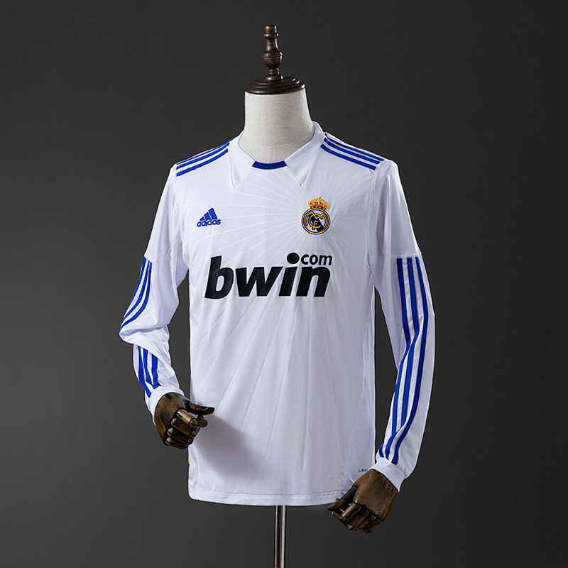 Wanban-Real Madrid 10 11 Home Long Sleeve Retro Jersey S-Xxl
