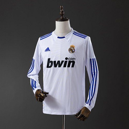 Wanban-Real Madrid 10 11 Home Long Sleeve Retro Jersey S-Xxl