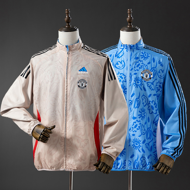 Wanban-M-U Reversible Jacket Windbreaker - Beige&Blue S-Xxl