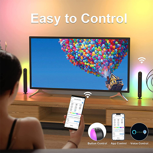 380 Smart Rgb TV Ambient Light Sound-Activated Music Pickup Lamp For Gaming & Desktop PC