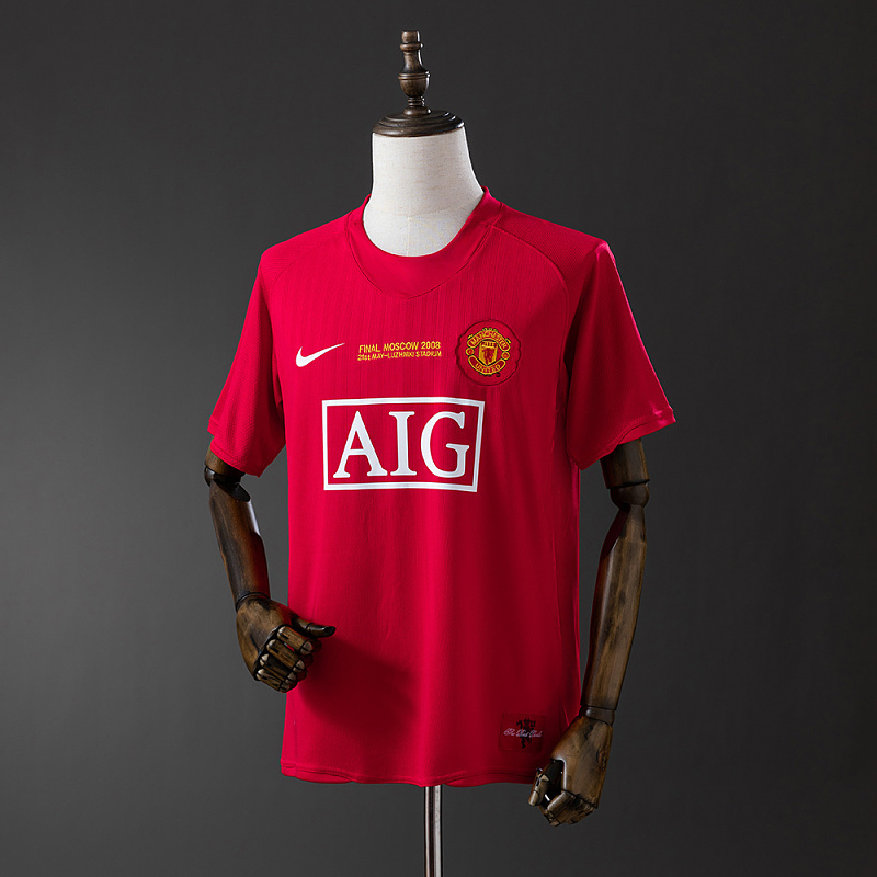 Wanban-Retro 07 08 M-U Champions League Version Home S-Xxl