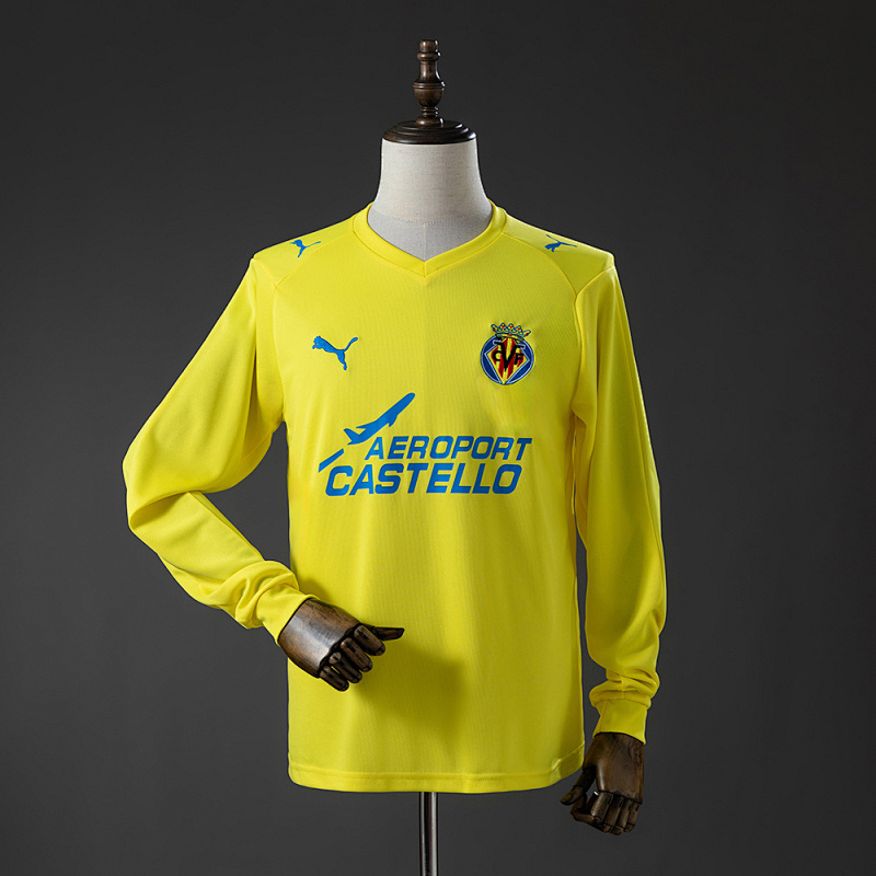 Wanban-Villarreal 08 09 Home Long-Sleeve Retro Jersey S-Xxl