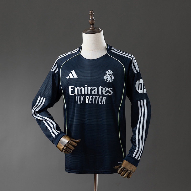 Wanban-Real Madrid 25 26 Away Long Sleeve Jersey S-4XL