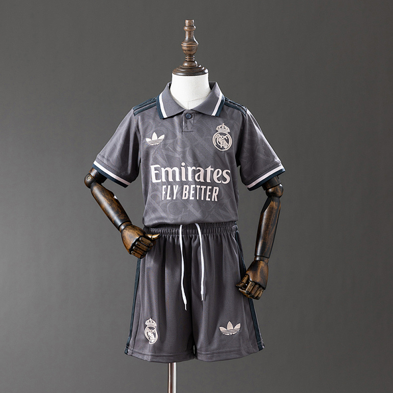 Wanban-Real Madrid 24 25 Third Away Kids Kit Jersey Szie 16-28