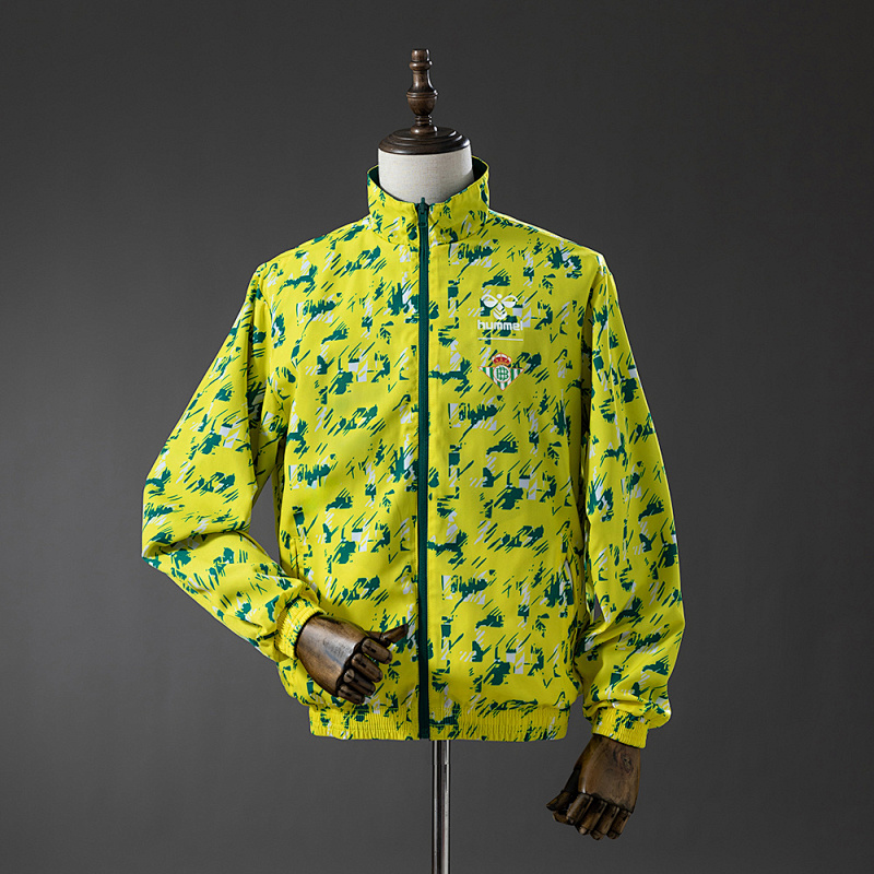 Wanban-Real Betis Reversible Jacket Windbreaker - Green & Yellow S-Xxl