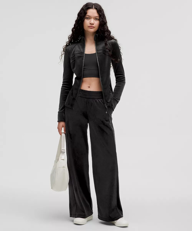 Scuba Mid-Rise Wide-Leg Pants S M L
