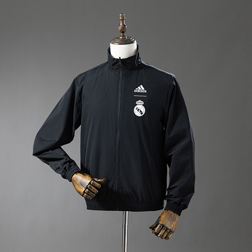 Wanban-Real Madrid Reversible Jacket Windbreaker - Black&Black Dragon S-Xxl