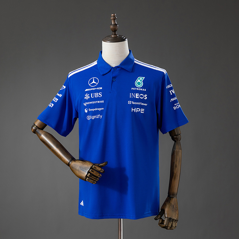 Wanban Mercedes-AMG Team F1 Racing Suit Blue Polo S-5XL