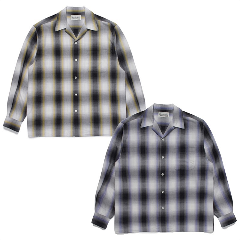 Wacko Maria Check Open Collar Shirt