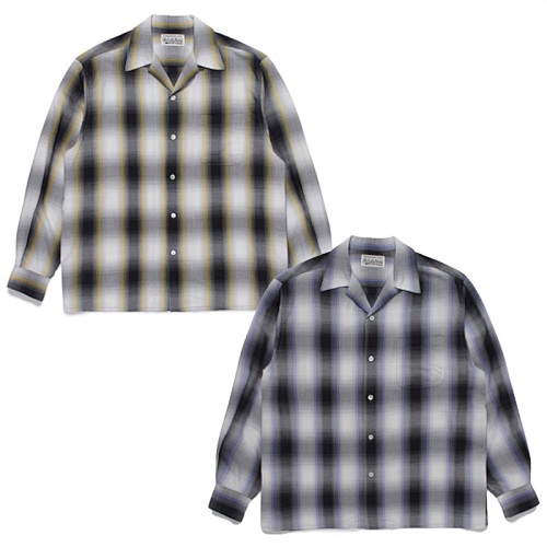 Wacko Maria Check Open Collar Shirt