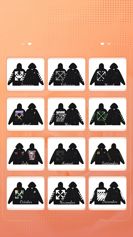 Off White Zip Hoodie