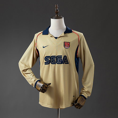 Wanban-Arsenal 01 02 Away Long Sleeve Retro Jersey S-Xxl