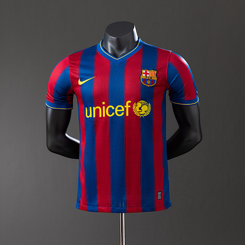 Wanban-Barcelona 09 10 Home Player Version Retro Jersey S-3XL