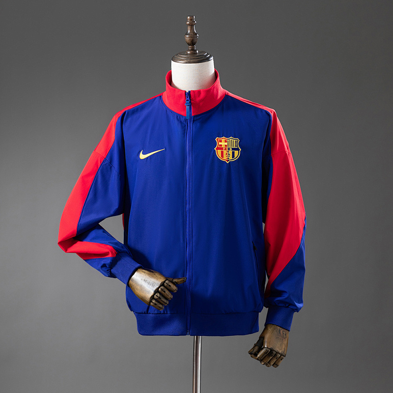 Wanban-Barcelona Windbreaker - Deep Royal Blue & Noble Red S-Xxl