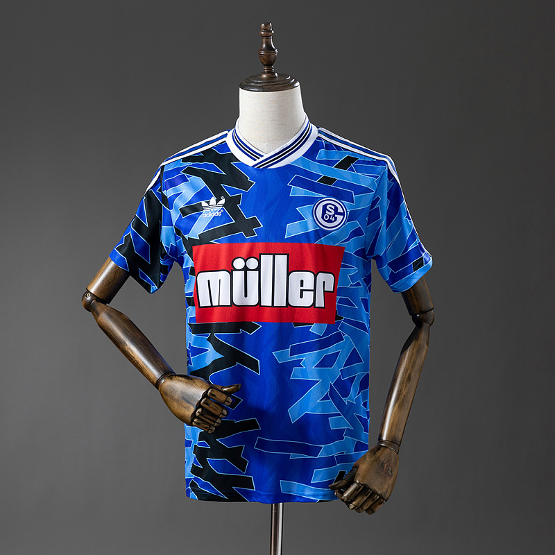 Wanban Schalke 04 93 94 Home Retro Jersey S-Xxl
