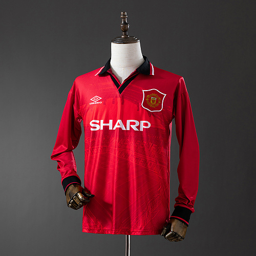 Wanban-M-U 96 Home Long Sleeve Retro Jersey S-Xxl