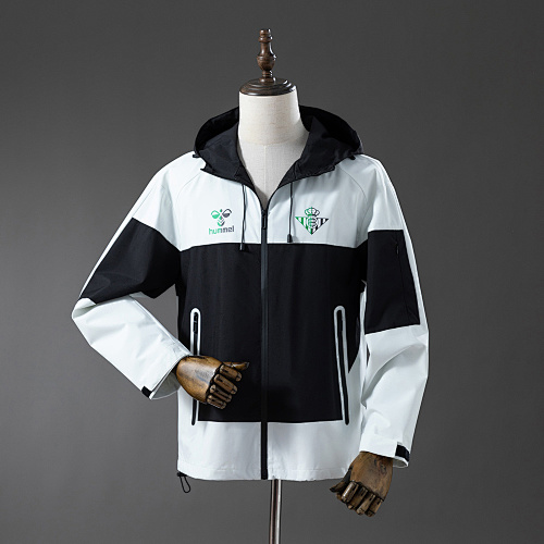 Wanban-Real Betis Windbreaker - Black & White S-Xxl