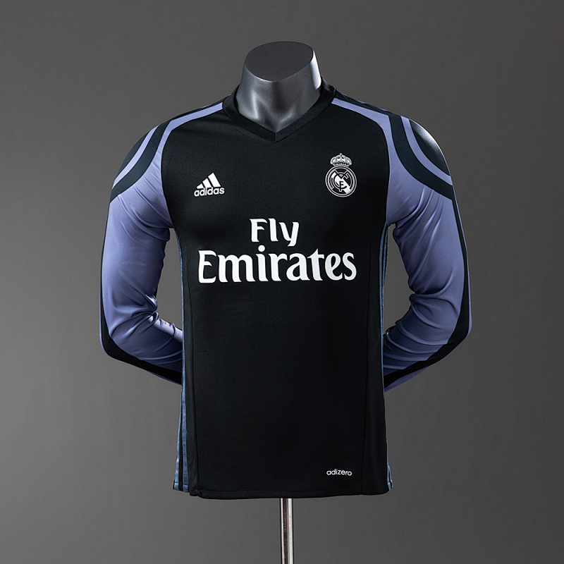 Wanban-Real Madrid 16 17 Third Away Long Sleeve Player Version Retro Jersey S-3XL
