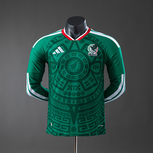 Wanban-Mexico Home Long-Sleeve Player Version Jerseys S-4XL