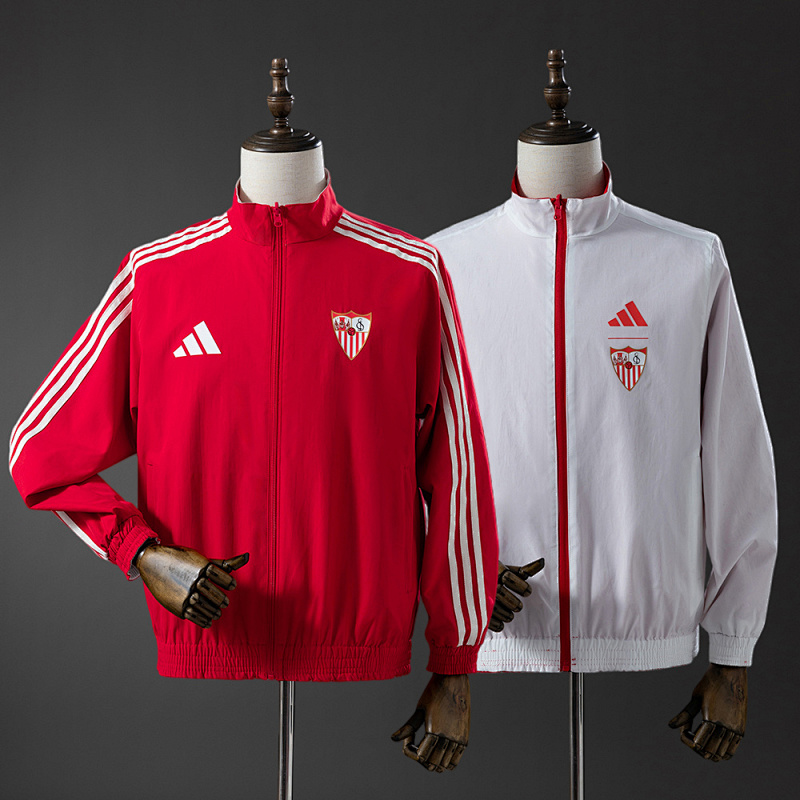 Wanban-Athletic Bilbao Reversible Jacket Windbreaker - Red & White S-Xxl