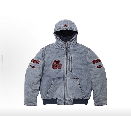 1+661230276 Supreme Fox Racing Hooded Work Jacket S-Xl