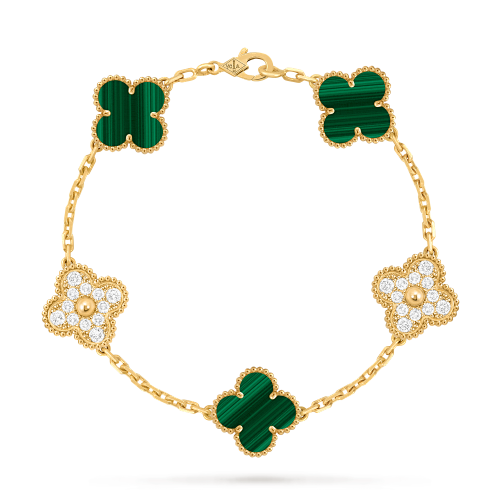 JG-VCARO7GQ00 Vintage Alhambra Bracelet 5 Motifs