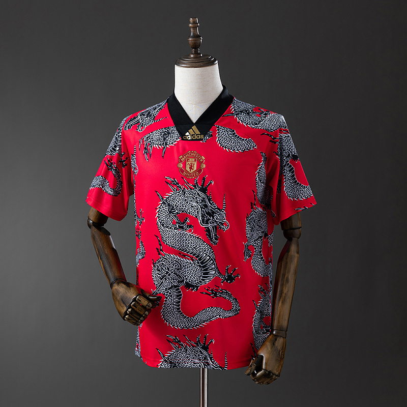 Wanban-M-U 20 Chinese Dragon Special Edition Retro Jersey S-Xxl