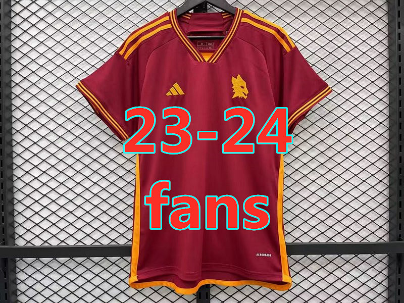 Roma Fans Version 23-24 Home Jersey S-2XL