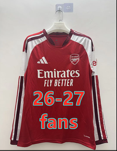 26-27 Arsenal Home Fans Long Sleeve Jersey S-4XL