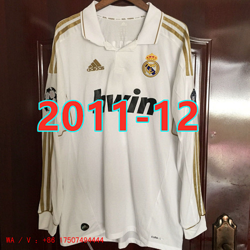 Real Madrid Re.al Ma.drid Retro Home Long Sleeve Jersey S-2XL