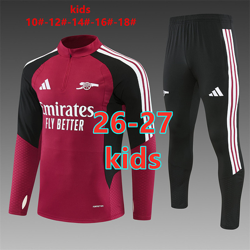 26-27 Arsenal Kids Long Sleeve Tracksuit 10- 18