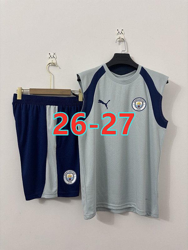 26-27 Manchester City Vest Tracksuit Kit S-3XL