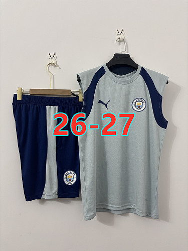 26-27 Manchester City Vest Tracksuit Kit S-3XL