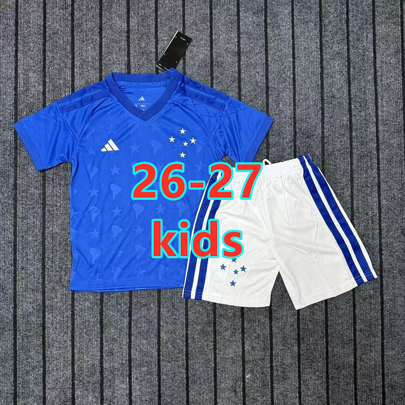 26-27 Cruzeiro Home Kids Jersey+shorts Kit 16 -28