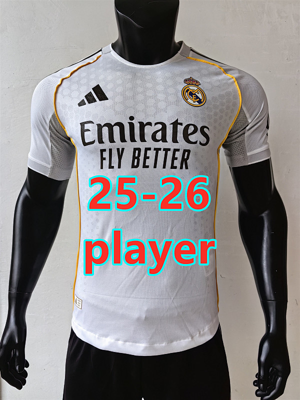 Fifa 25-26 Real Madrid Home Player Version Jersey S-2XL