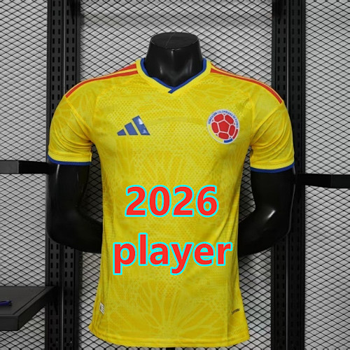 Colombia Home Player Version Jersey S-4XL