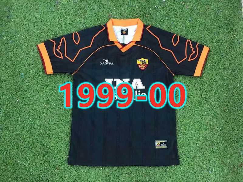 Roma Retro TopThai Quality Away Jersey S-2XL