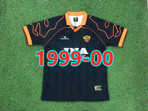 Roma Retro TopThai Quality Away Jersey S-2XL