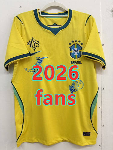 Brazil Home Fans Embroidery Patterns Jersey S-4XL
